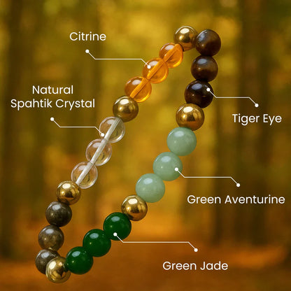 💰 Dhan Yog Bracelet with Raw Selenite Plate